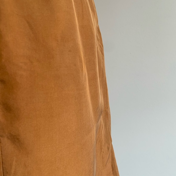 ❌SOLD❌ Vintage 90s 100% Silk Ochre Sheath Deadstock Dress - Picture 6 of 9